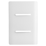 Placa P/ 2 Teclas Horizontal 4x2 - Novara Branco